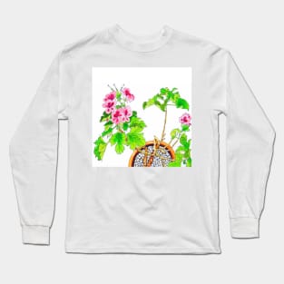 Pink Geraniums Long Sleeve T-Shirt